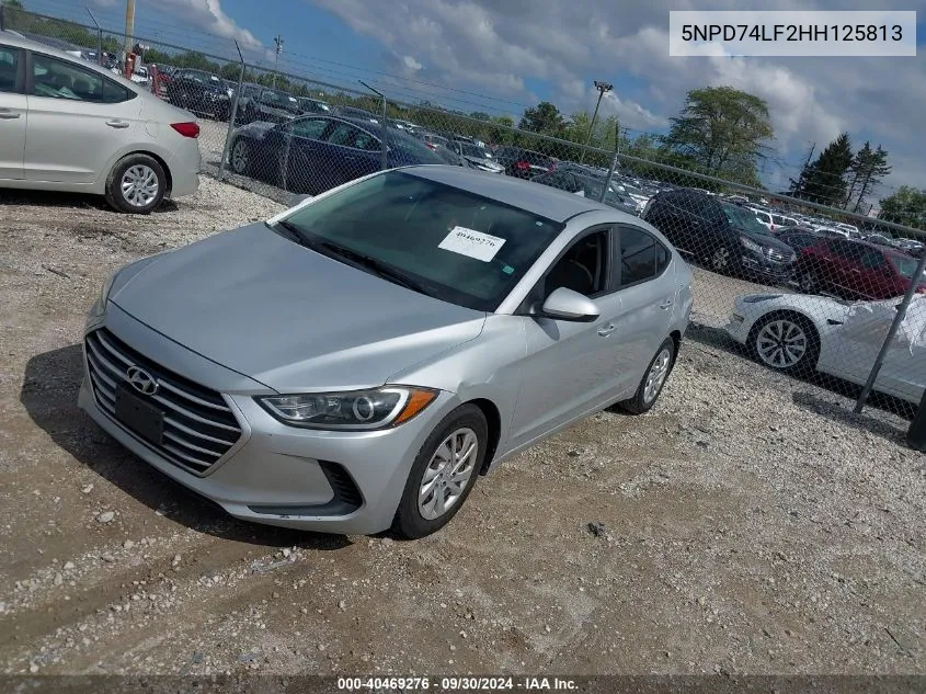 2017 Hyundai Elantra Se VIN: 5NPD74LF2HH125813 Lot: 40469276