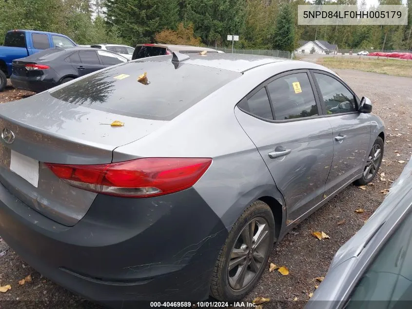 5NPD84LF0HH005179 2017 Hyundai Elantra Se