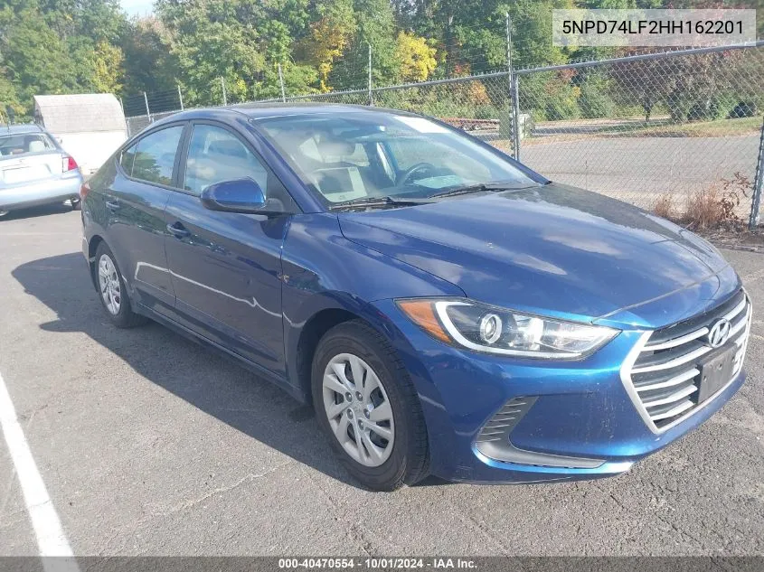 5NPD74LF2HH162201 2017 Hyundai Elantra Se