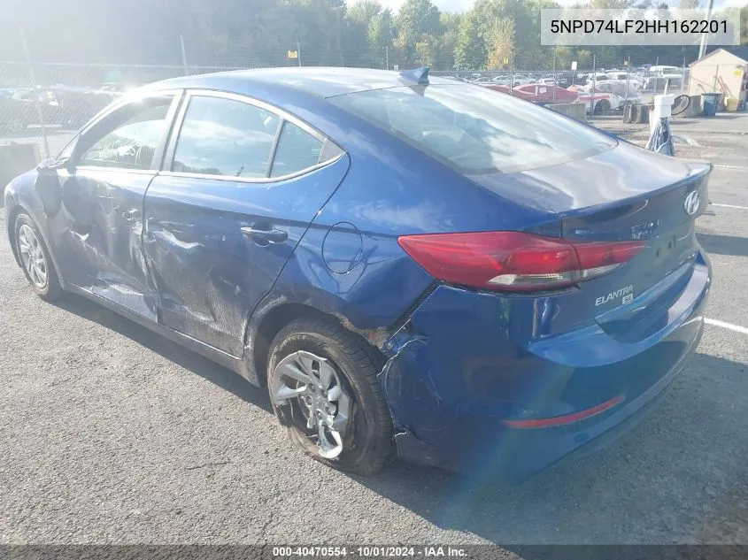 5NPD74LF2HH162201 2017 Hyundai Elantra Se