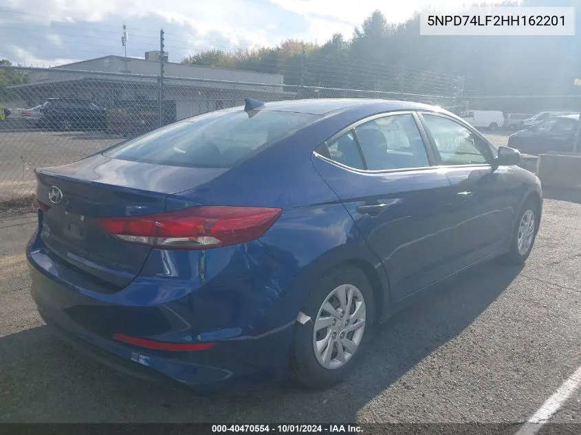 5NPD74LF2HH162201 2017 Hyundai Elantra Se