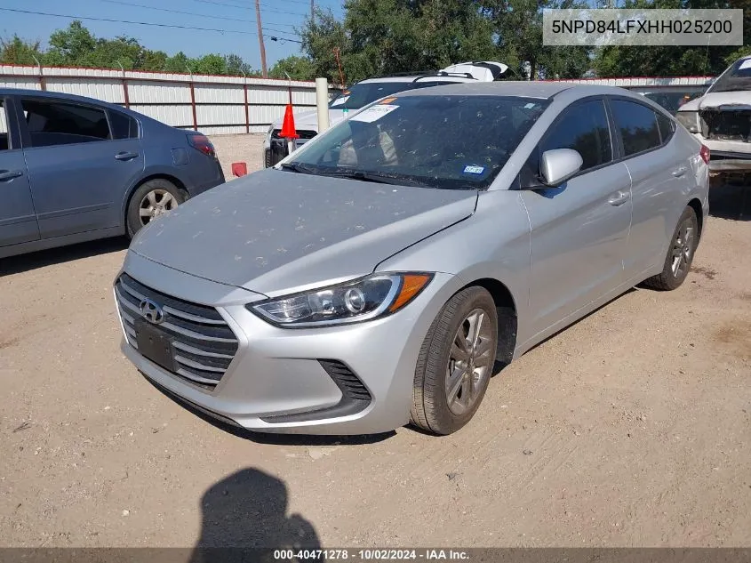 5NPD84LFXHH025200 2017 Hyundai Elantra Se