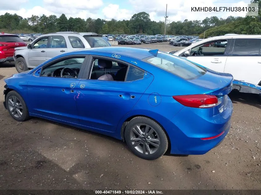 KMHD84LF7HU384103 2017 Hyundai Elantra Se