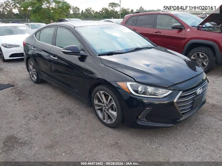 2017 Hyundai Elantra Limited VIN: 5NPD84LF1HH020161 Lot: 40473452