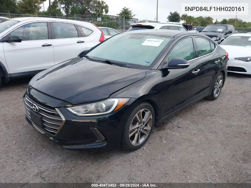 5NPD84LF1HH020161 2017 Hyundai Elantra Limited