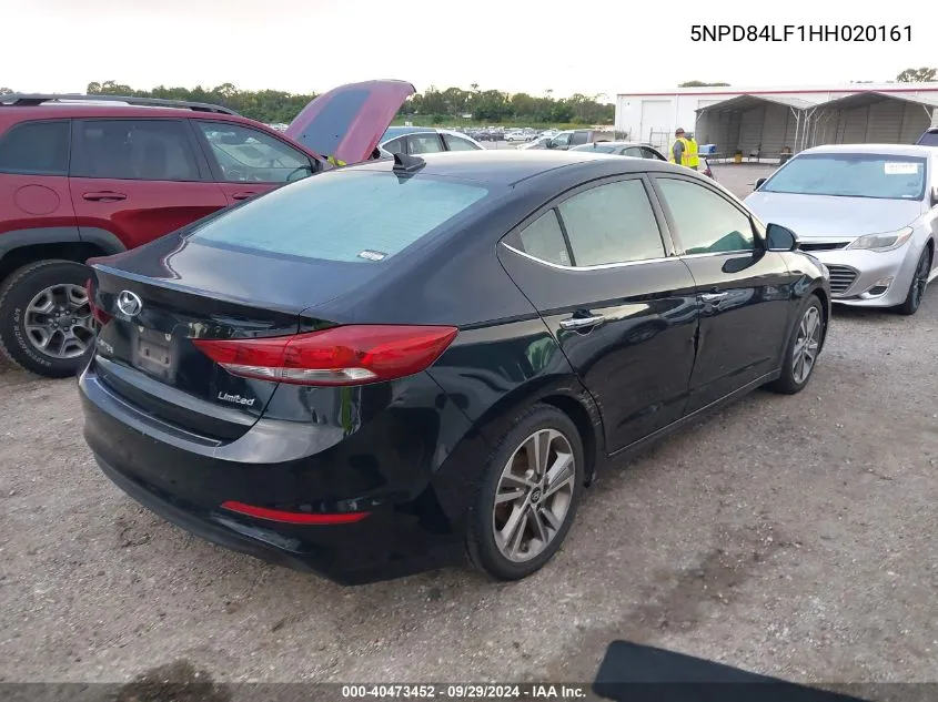 5NPD84LF1HH020161 2017 Hyundai Elantra Limited