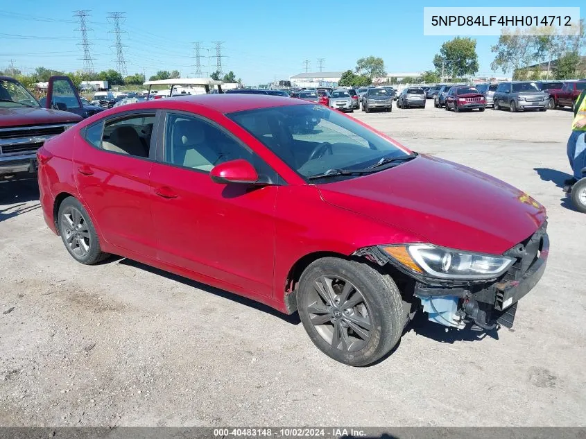 2017 Hyundai Elantra Se VIN: 5NPD84LF4HH014712 Lot: 40483148