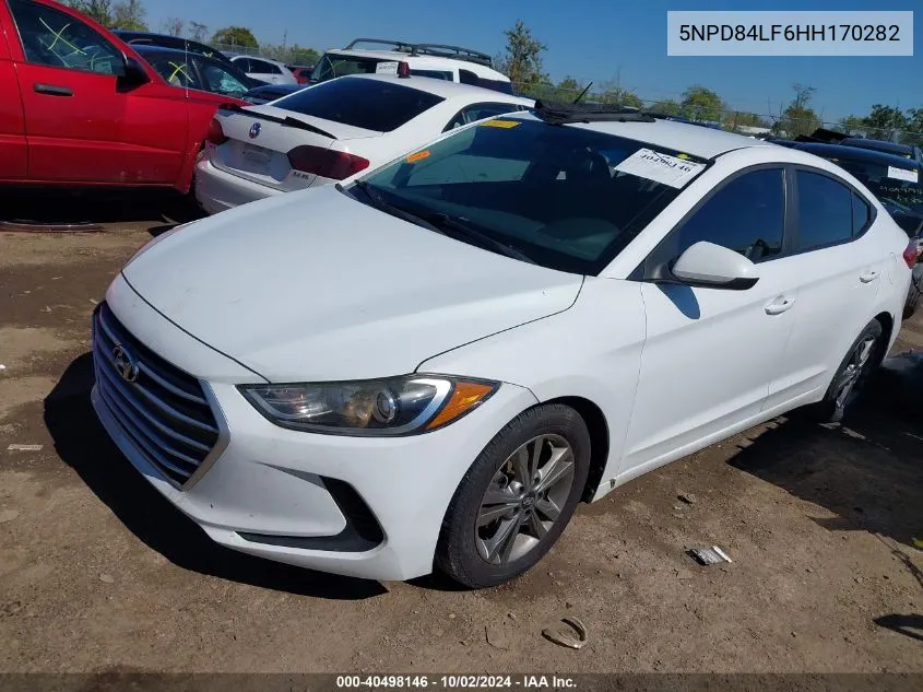 5NPD84LF6HH170282 2017 Hyundai Elantra Se