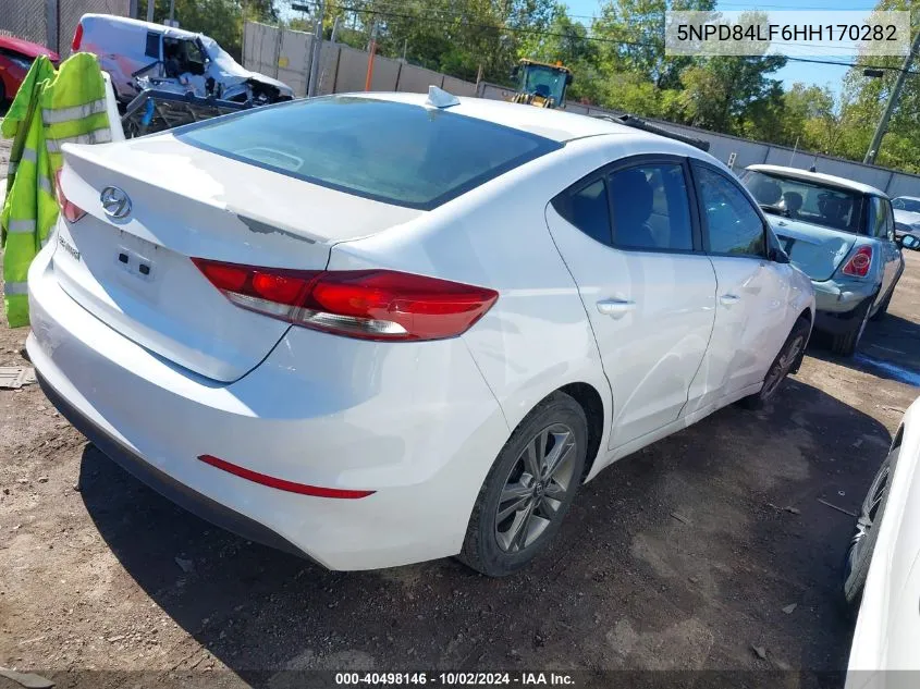 2017 Hyundai Elantra Se VIN: 5NPD84LF6HH170282 Lot: 40498146