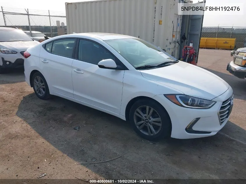 5NPD84LF8HH192476 2017 Hyundai Elantra Value Edition