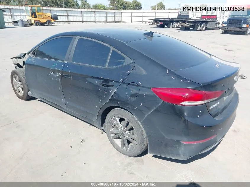 KMHD84LF4HU203538 2017 Hyundai Elantra Se