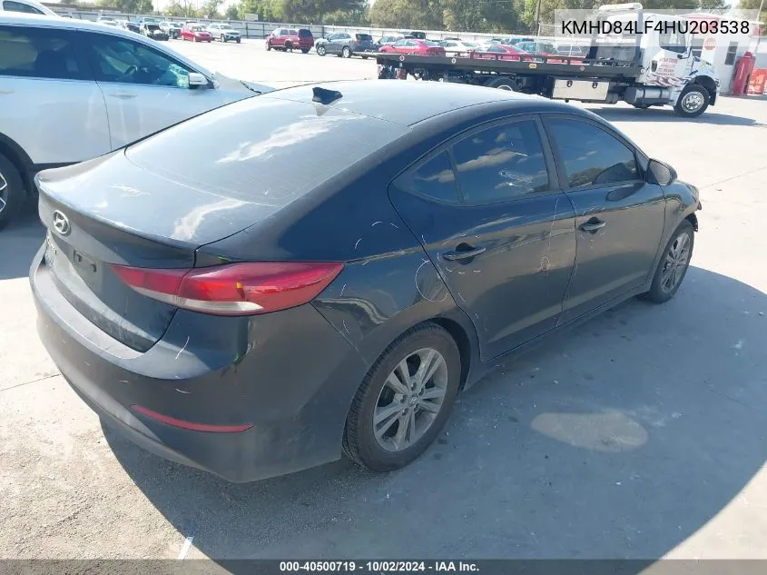 KMHD84LF4HU203538 2017 Hyundai Elantra Se