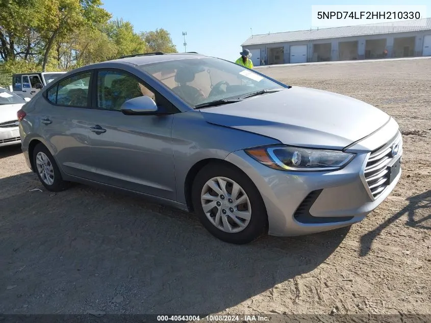 5NPD74LF2HH210330 2017 Hyundai Elantra Se