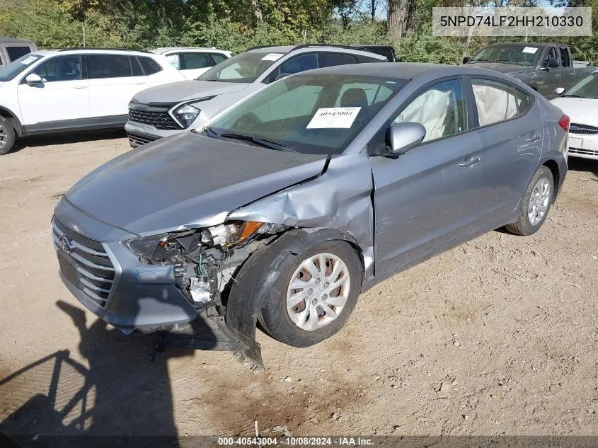 5NPD74LF2HH210330 2017 Hyundai Elantra Se