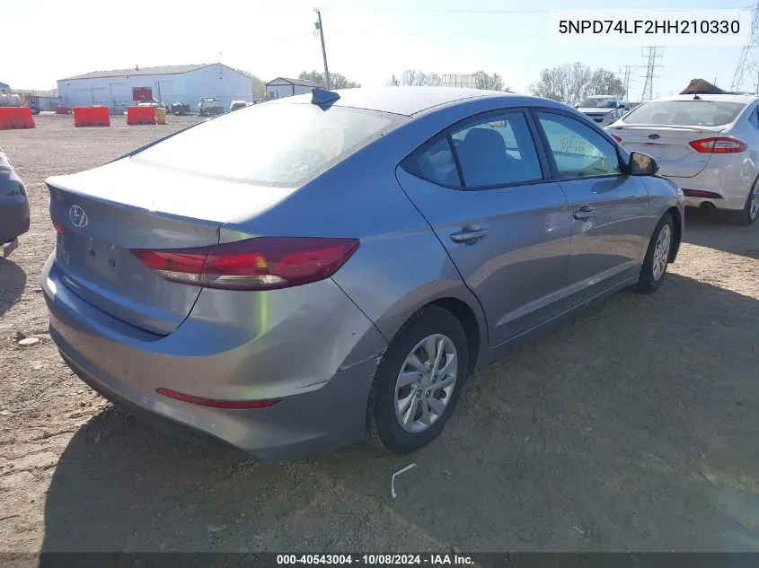 5NPD74LF2HH210330 2017 Hyundai Elantra Se