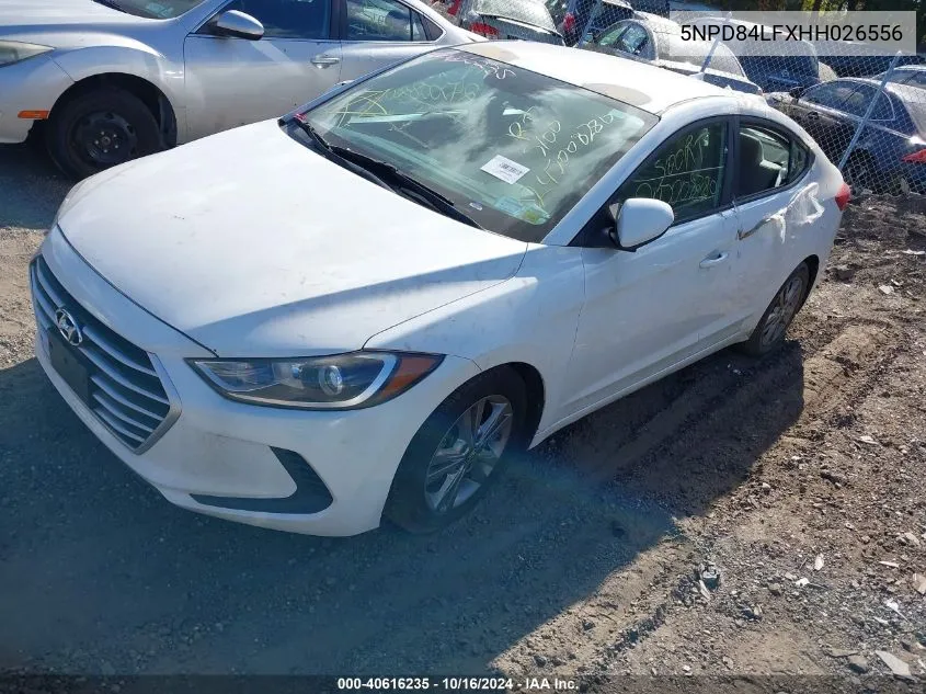 2017 Hyundai Elantra Se VIN: 5NPD84LFXHH026556 Lot: 40616235