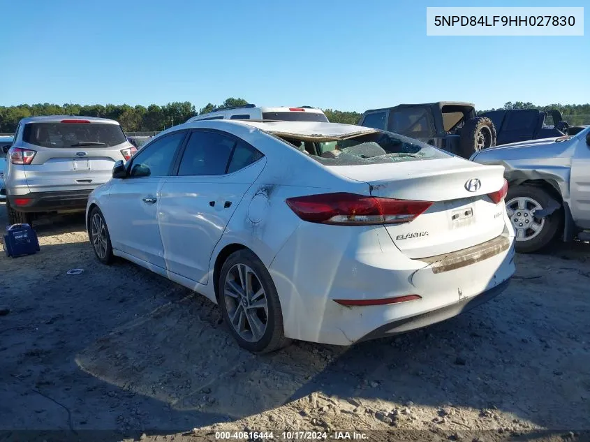 5NPD84LF9HH027830 2017 Hyundai Elantra Limited