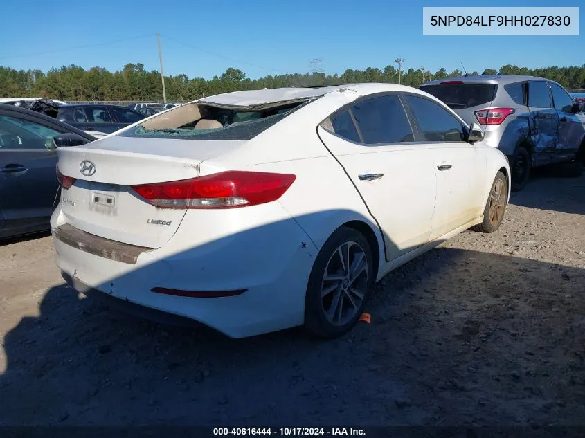 5NPD84LF9HH027830 2017 Hyundai Elantra Limited