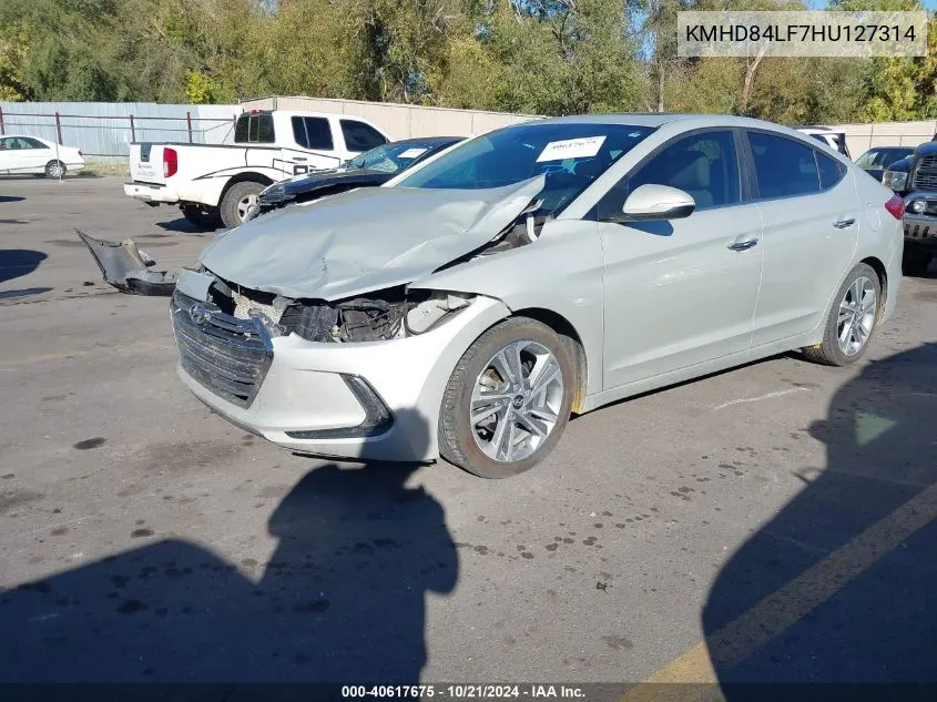 KMHD84LF7HU127314 2017 Hyundai Elantra Limited