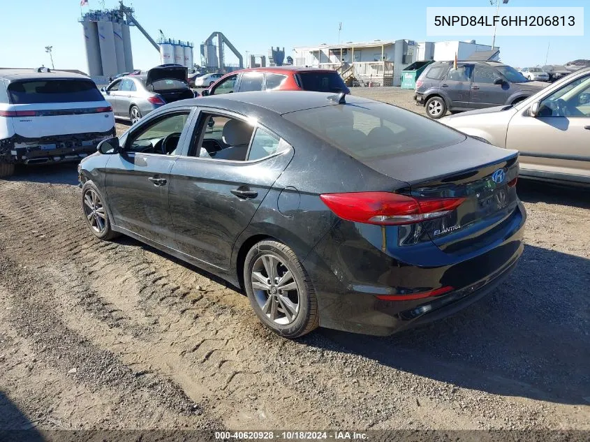 2017 Hyundai Elantra Value Edition VIN: 5NPD84LF6HH206813 Lot: 40620928