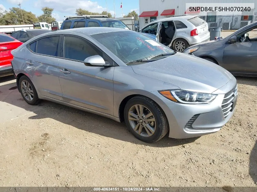 5NPD84LF5HH070240 2017 Hyundai Elantra Se