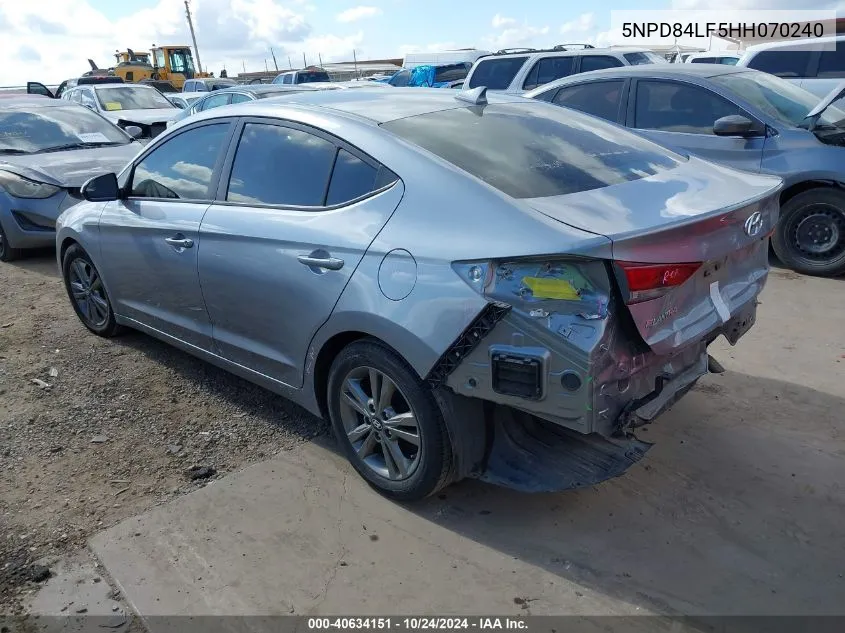 5NPD84LF5HH070240 2017 Hyundai Elantra Se