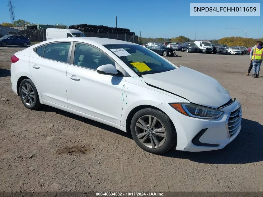 2017 Hyundai Elantra Se VIN: 5NPD84LF0HH011659 Lot: 40634582