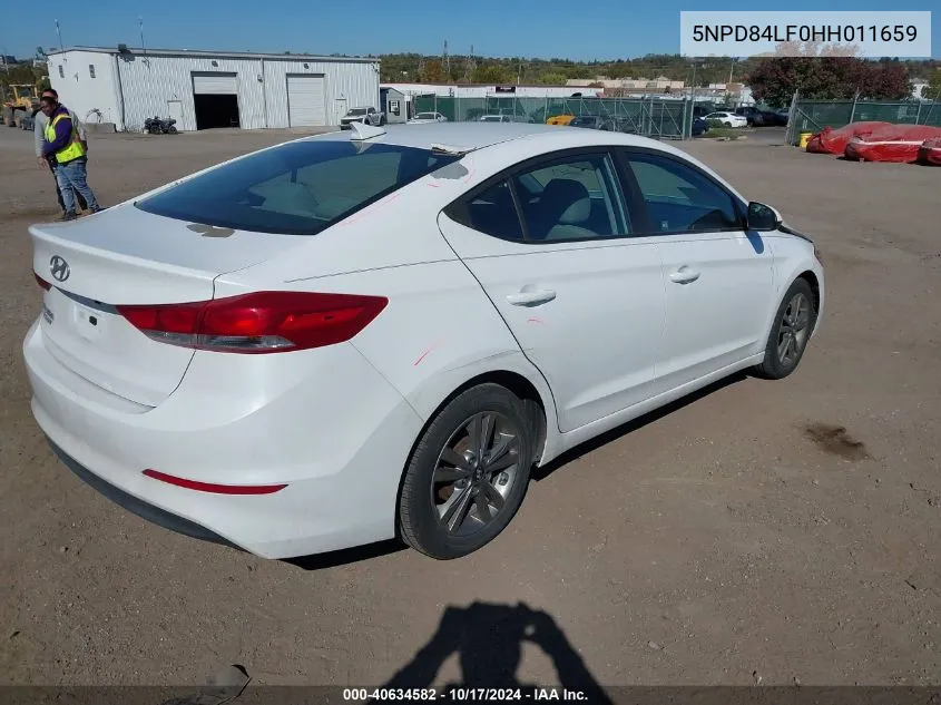 5NPD84LF0HH011659 2017 Hyundai Elantra Se