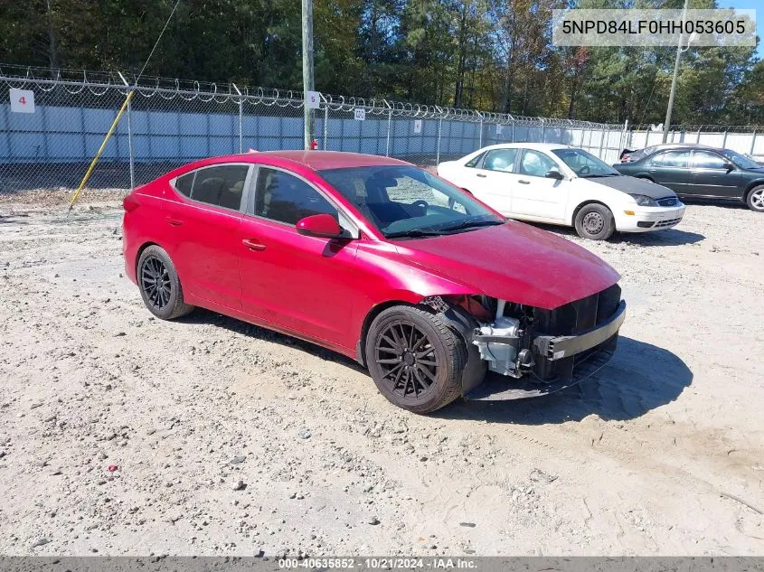 2017 Hyundai Elantra Se VIN: 5NPD84LF0HH053605 Lot: 40635852