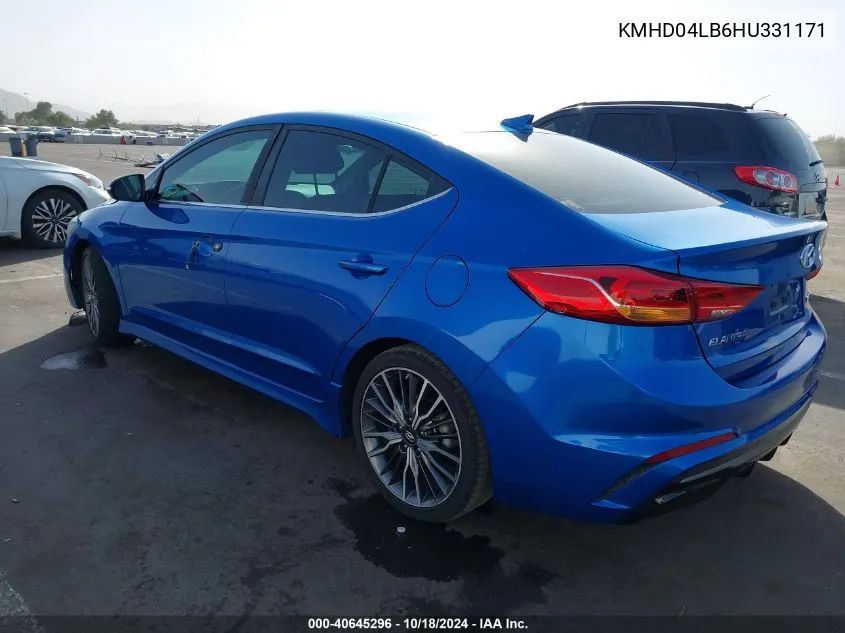 KMHD04LB6HU331171 2017 Hyundai Elantra Sport