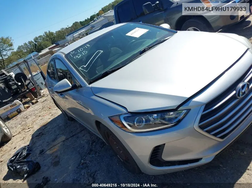 KMHD84LF9HU179933 2017 Hyundai Elantra Se