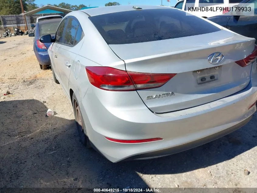 KMHD84LF9HU179933 2017 Hyundai Elantra Se