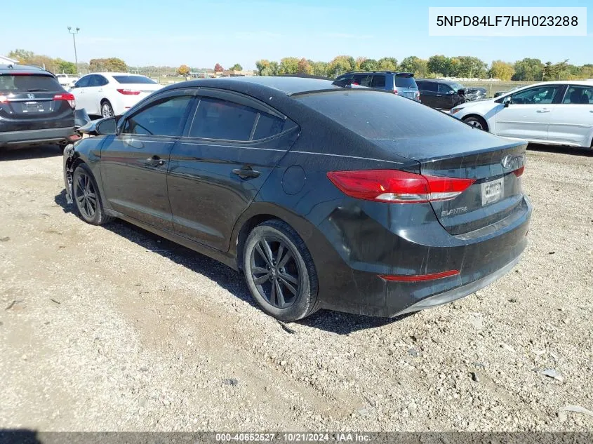 2017 Hyundai Elantra Se/Value/Limited VIN: 5NPD84LF7HH023288 Lot: 40652527