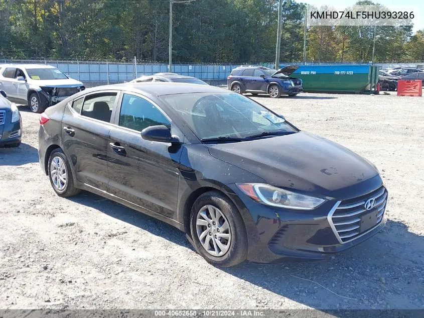 KMHD74LF5HU393286 2017 Hyundai Elantra Se