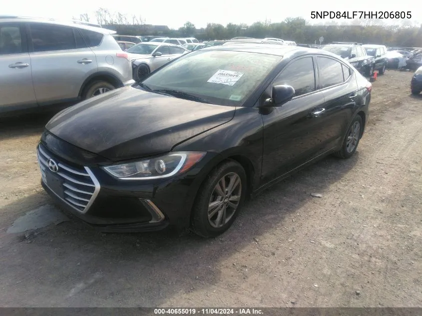 5NPD84LF7HH206805 2017 Hyundai Elantra Value Edition