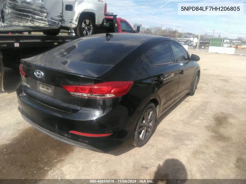 5NPD84LF7HH206805 2017 Hyundai Elantra Value Edition