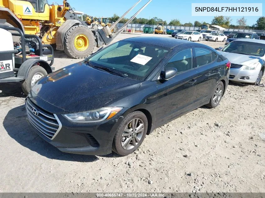 2017 Hyundai Elantra Se VIN: 5NPD84LF7HH121916 Lot: 40655747