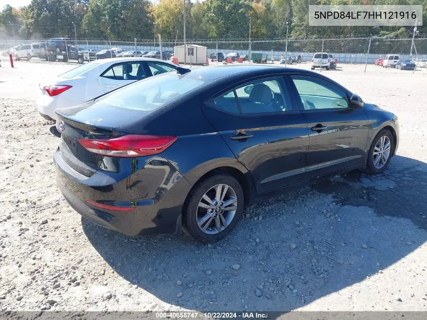 2017 Hyundai Elantra Se VIN: 5NPD84LF7HH121916 Lot: 40655747