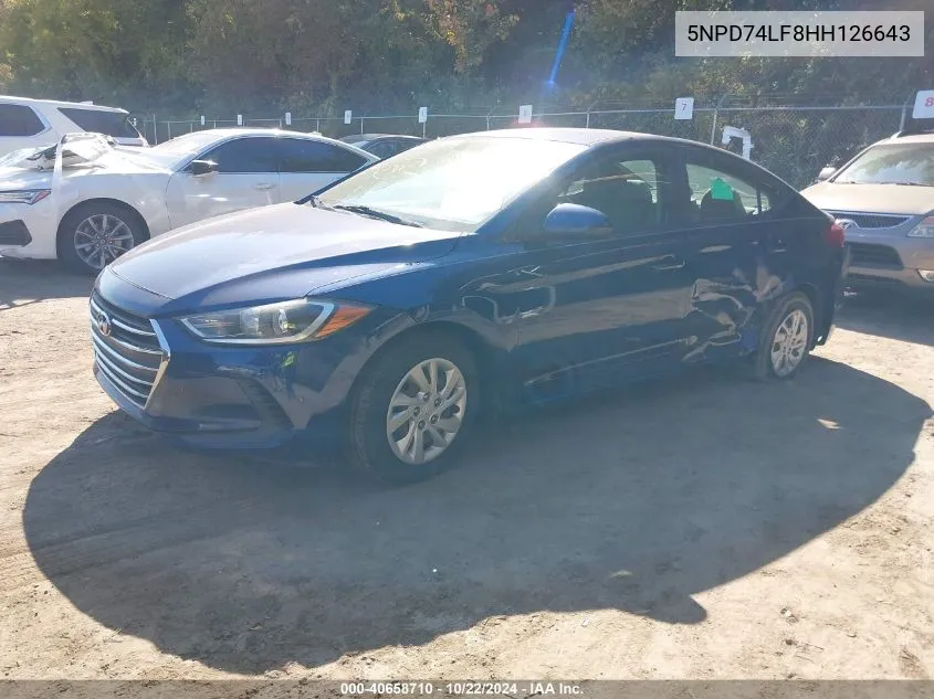 5NPD74LF8HH126643 2017 Hyundai Elantra Se