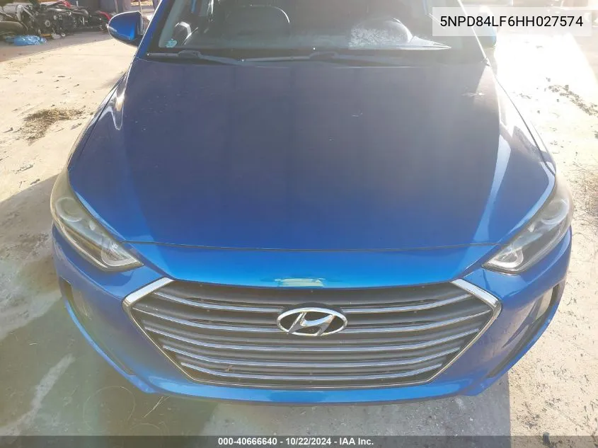 5NPD84LF6HH027574 2017 Hyundai Elantra Limited