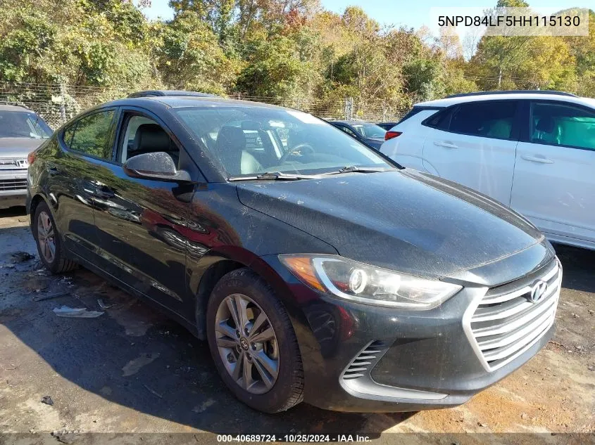 2017 Hyundai Elantra Se VIN: 5NPD84LF5HH115130 Lot: 40689724