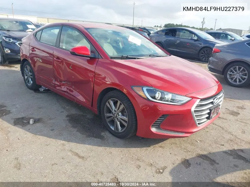 2017 Hyundai Elantra Se VIN: KMHD84LF9HU227379 Lot: 40725483