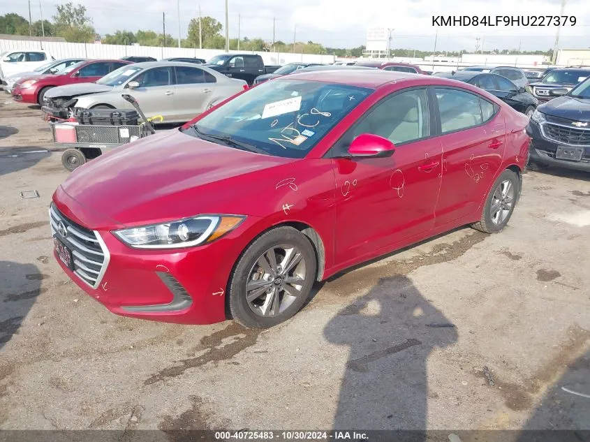 2017 Hyundai Elantra Se VIN: KMHD84LF9HU227379 Lot: 40725483