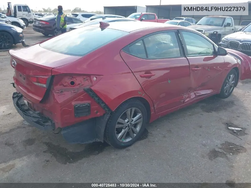 KMHD84LF9HU227379 2017 Hyundai Elantra Se