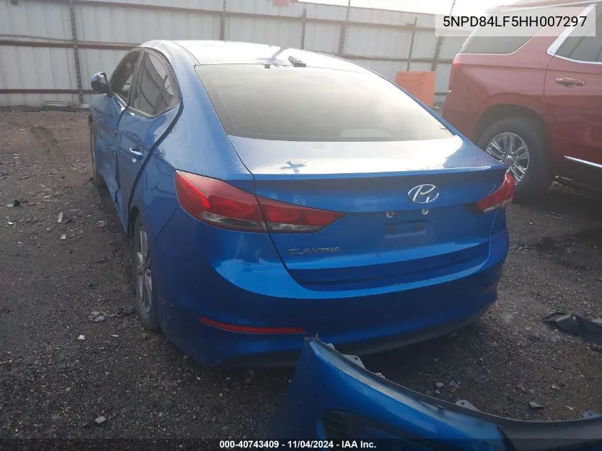 2017 Hyundai Elantra Se VIN: 5NPD84LF5HH007297 Lot: 40743409