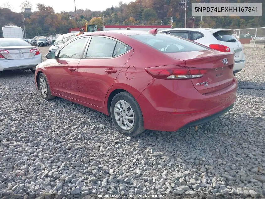 5NPD74LFXHH167341 2017 Hyundai Elantra Se