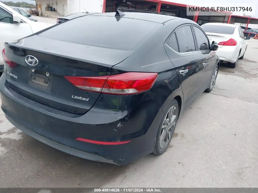 KMHD84LF8HU317946 2017 Hyundai Elantra Limited