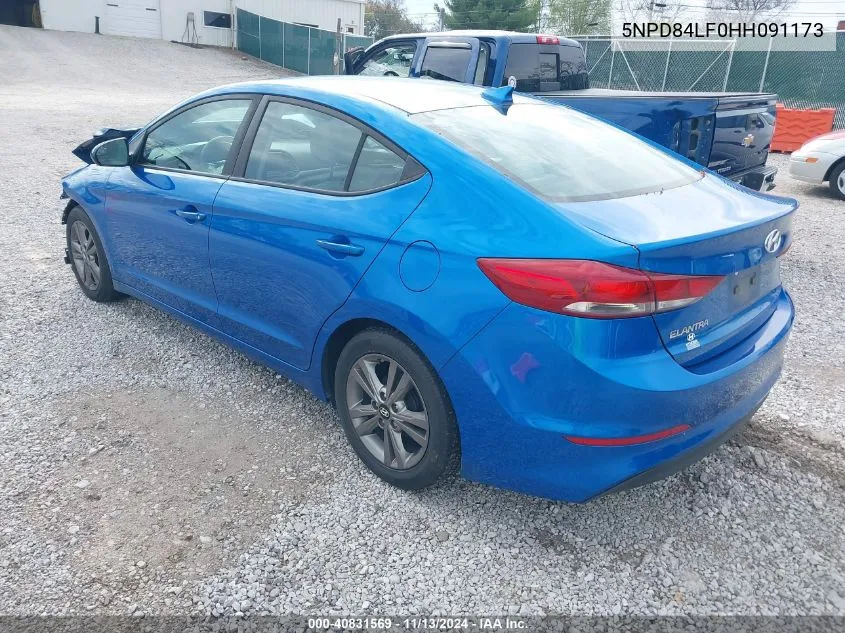 2017 Hyundai Elantra Se VIN: 5NPD84LF0HH091173 Lot: 40831569