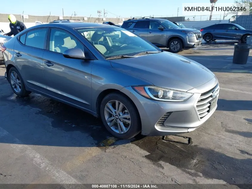 2017 Hyundai Elantra Se VIN: KMHD84LF1HU062346 Lot: 40887108