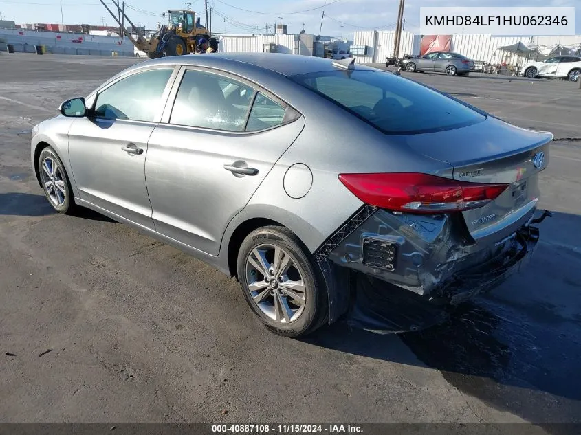 2017 Hyundai Elantra Se VIN: KMHD84LF1HU062346 Lot: 40887108